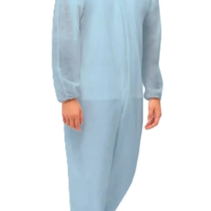 Santex Mono de Polipropileno con Capucha 40gr. Talla XL - Cremallera y Elasticos para Mejor Ajuste - Conforme (UE) 2016/425 - Color Azul 1