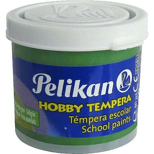 Pelikan Tempera Escolar Frasco 40ml - Facil de Lavar - Ideal para Actividades Escolares - Color Verde