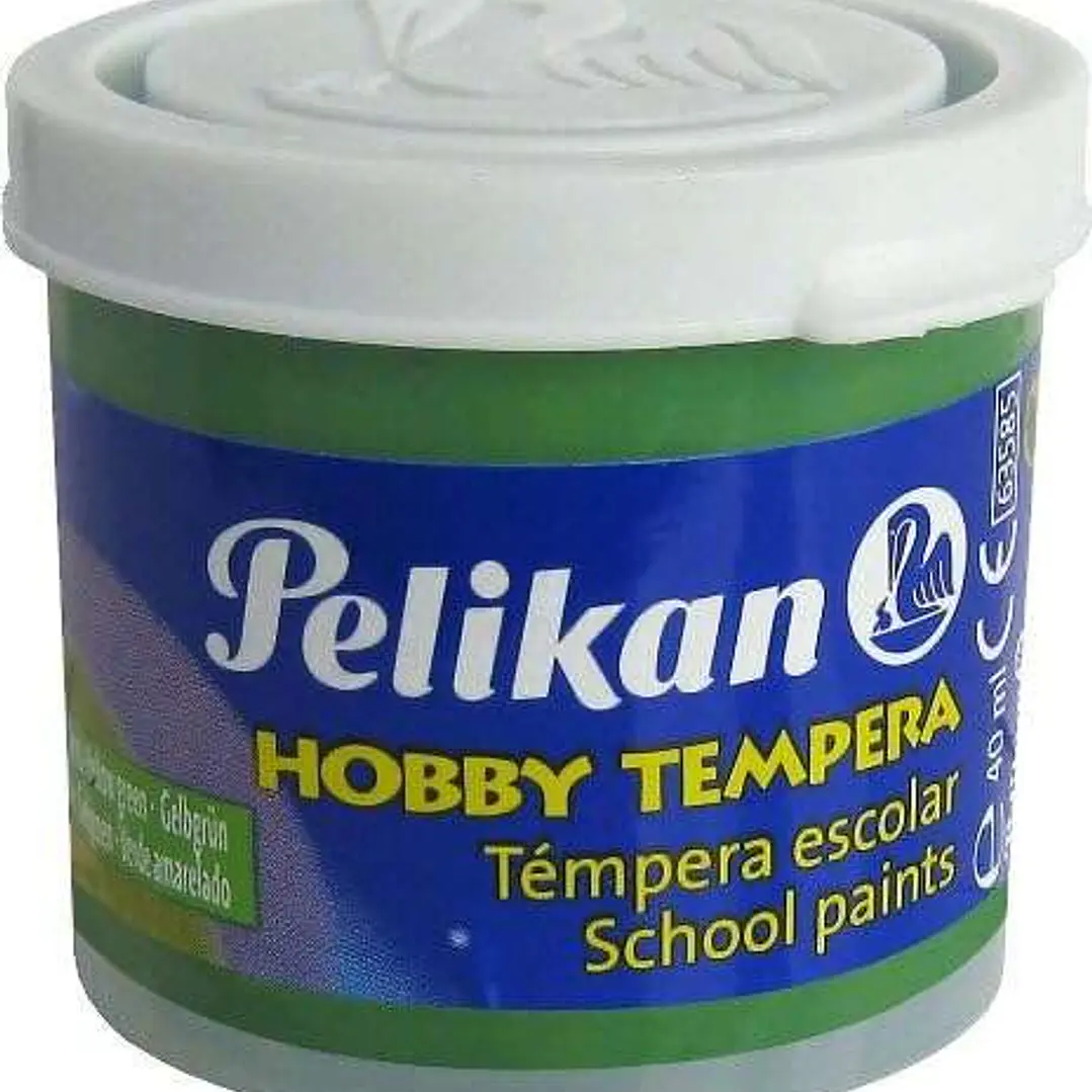 Pelikan Tempera Escolar Frasco 40ml - Facil de Lavar - Ideal para Actividades Escolares - Color Verde 1