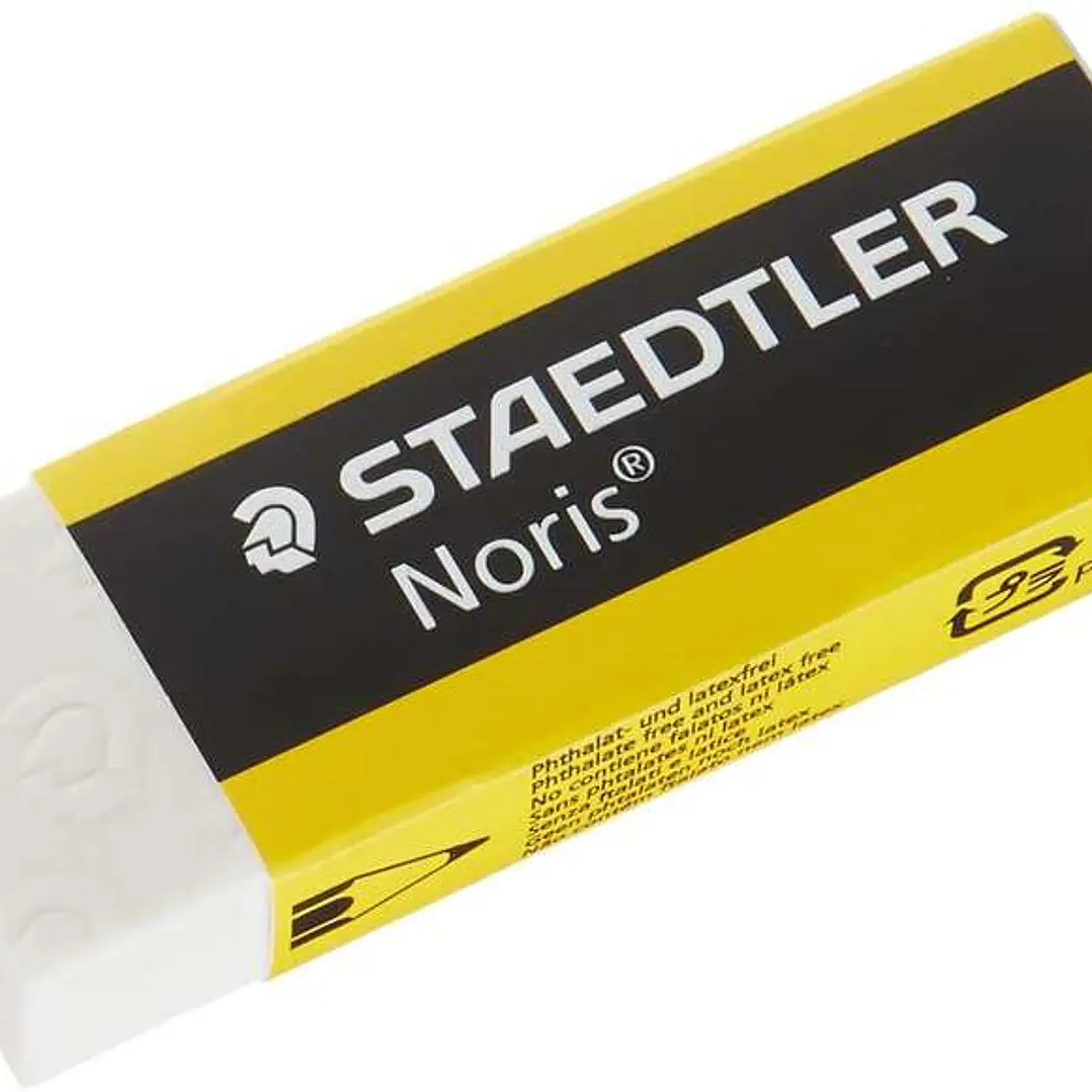 Staedtler Noris 526 N20 Goma de Borrar - Alta Calidad - Minimos Residuos - Color Blanco 1