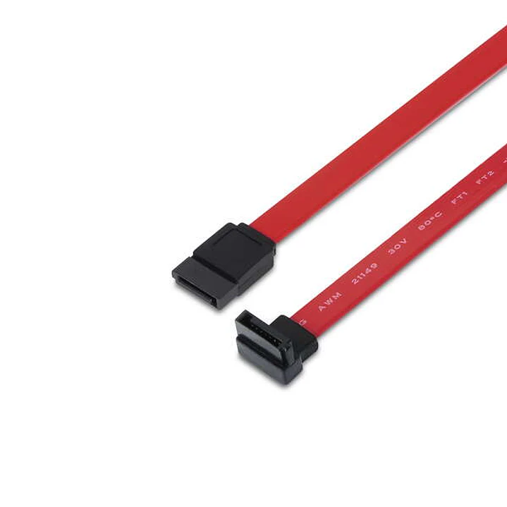 Aisens Cable SATA III Datos 6G Datos Acodado - 0.5m para Disco Duro SATA I - II - III SSD - Color Rojo 1