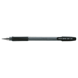 Pilot BPS-GP Boligrafo Recargable con Punta Extra Ancha de 1.60mm - Trazo de 0.33mm - Grip de Agarre - Color Negro