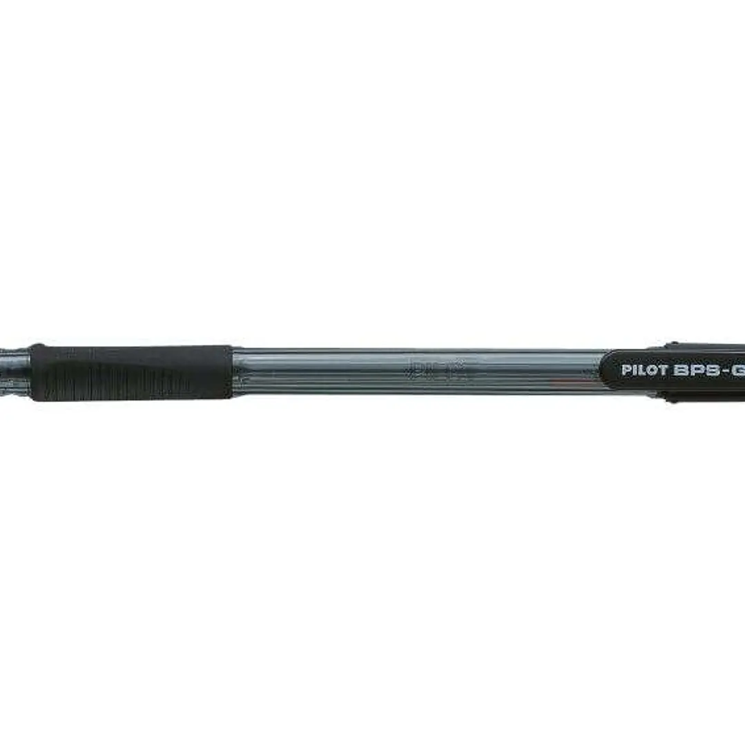 Pilot BPS-GP Boligrafo Recargable con Punta Extra Ancha de 1.60mm - Trazo de 0.33mm - Grip de Agarre - Color Negro 1