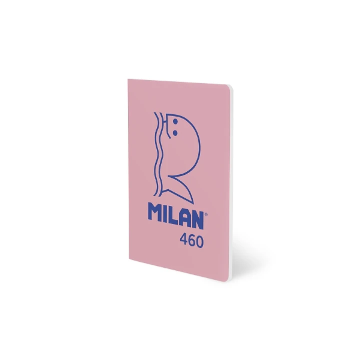 Milan 460 Since 1918 Libreta A5 Grapada - Papel a Lineas - 24 Hojas de 95g - Color Rosa 1