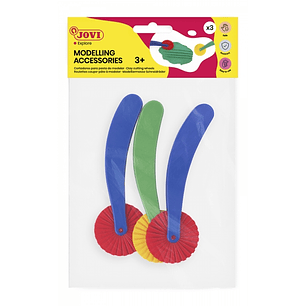 Jovi Modelling Complements Bolsa con 3 Rodillos Cortadores - Ruedas de Corte Diferentes Formas - Ideal para Manualidades - Facil de Usar - Alta Durabi