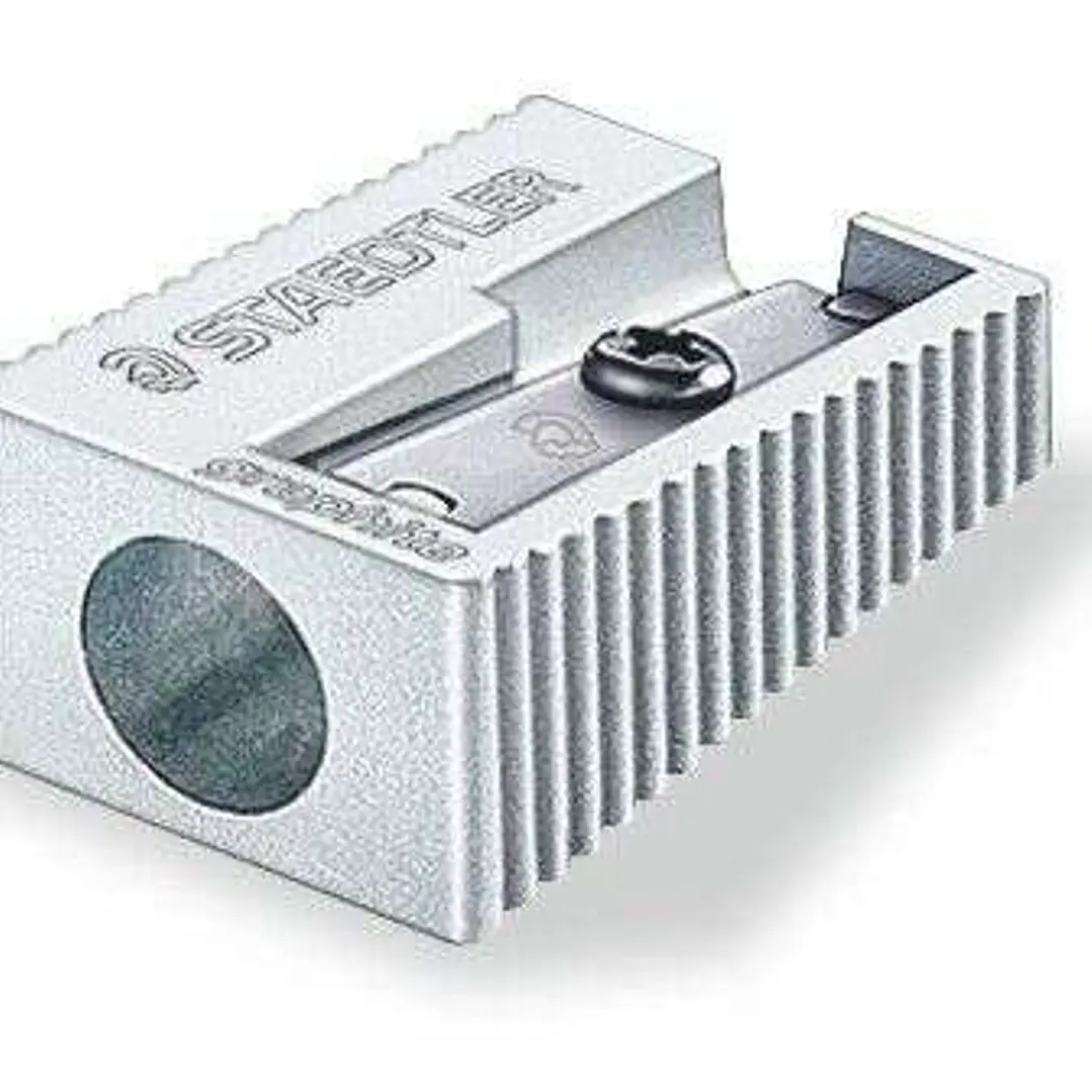 Staedtler Sacapuntas Metalico con Cuchilla de Metal - Angulo de Afilado de 23° - 1 Agujero 1