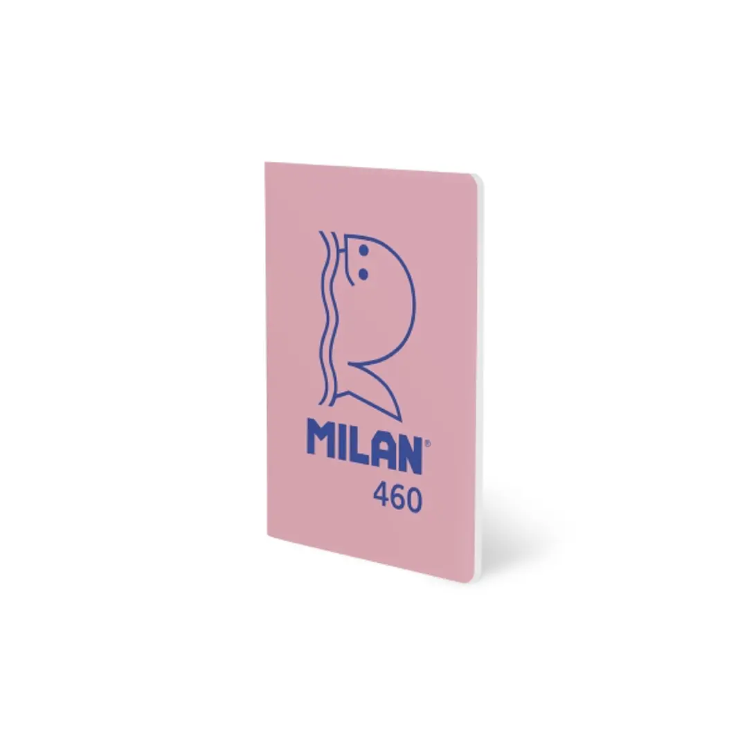 Milan 460 Since 1918 Libreta A5 Grapada - Hojas Blancas - 24 Hojas de 95g - Color Rosa 1