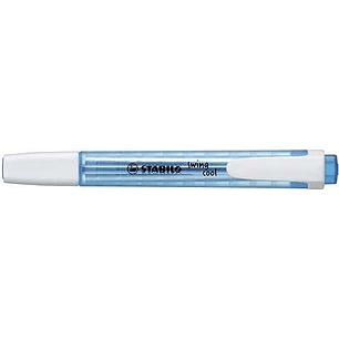 Stabilo Swing Cool Marcador Fluorescente - Cuerpo Plano - Punta Biselada - Trazo entre 1 y 4mm - Tinta con Base de Agua - Antisecado - Color Azul