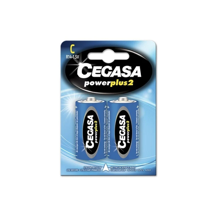 Cegasa Power Plus 2 Pack de 2 Pilas R14 C - Pilas Salinas para Aparatos de Bajo Consumo 1