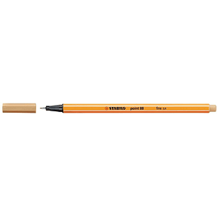 Stabilo Point 88 Rotulador de Punta Fina de Fibra - Trazo de 0.4 mm - Tinta con Base de Agua - Color Ocre Claro