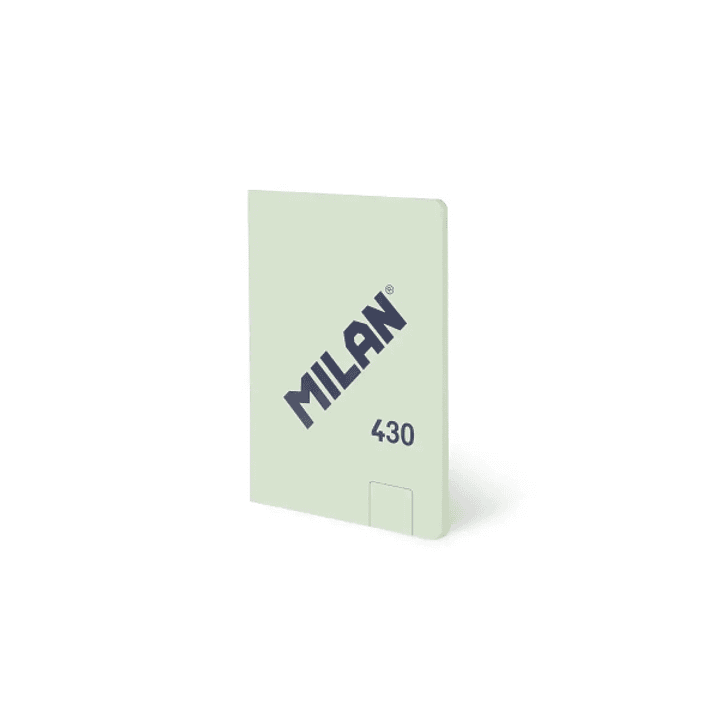 Milan 430 Libreta Encolada Formato A6 Hojas Blancas - 48 Hojas de 95 gr/m2 - Microperforado - Tapa Blanda - Color Verde 1