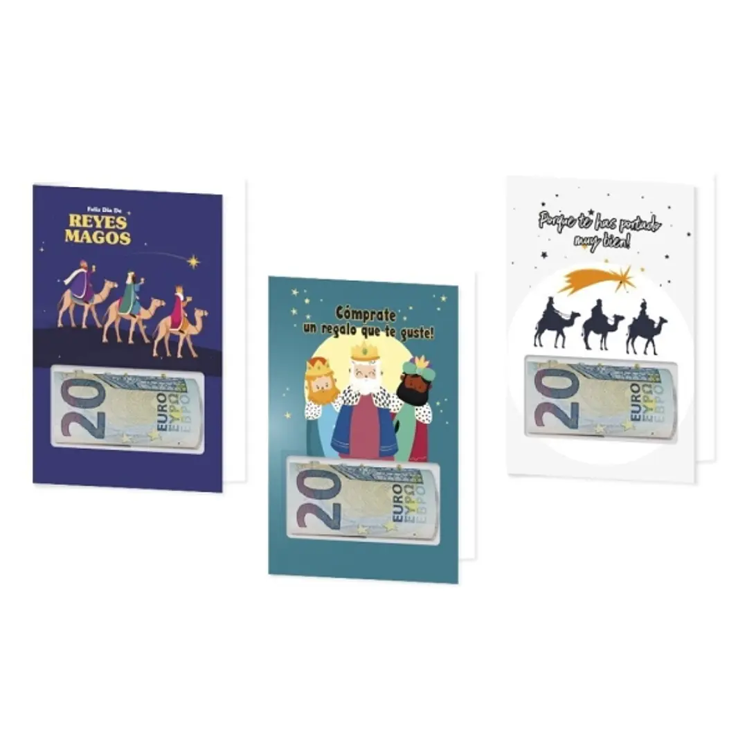 Bismark Tarjeta Navideña para Regalar Dinero - 3 Diseños Diferentes Aleatorios 1
