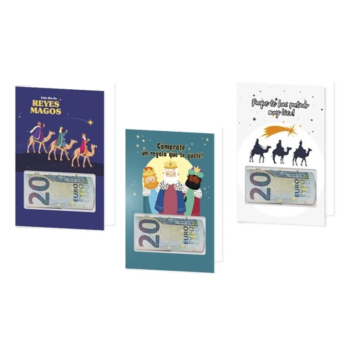 Bismark Tarjeta Navideña para Regalar Dinero - 3 Diseños Diferentes Aleatorios 1