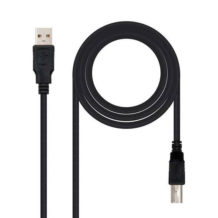 Nanocable Cable de Impresora USB-A 2.0 Macho a USB-B Macho 3m 1