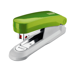 Novus Evolution E15 Fresh Grapadora de Sobremesa - Hasta 15 Hojas - Grapado Cerrado y Clavado - Incluye 200 Grapas Nº10 - Color Verde/Gris