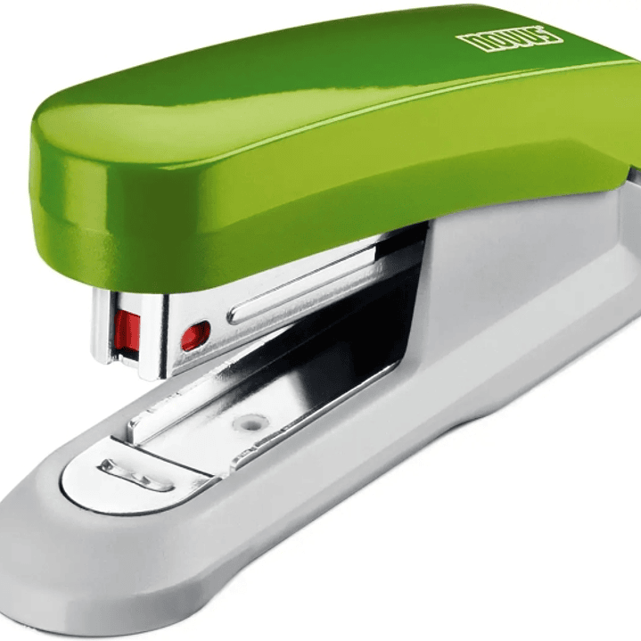 Novus Evolution E15 Fresh Grapadora de Sobremesa - Hasta 15 Hojas - Grapado Cerrado y Clavado - Incluye 200 Grapas Nº10 - Color Verde/Gris 1