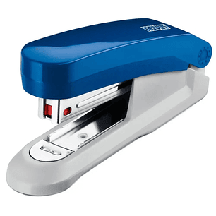 Novus Evolution E15 Grapadora de Sobremesa - Hasta 15 Hojas - Grapado Cerrado y Clavado - Incluye 200 Grapas Nº10 - Color Azul/Gris