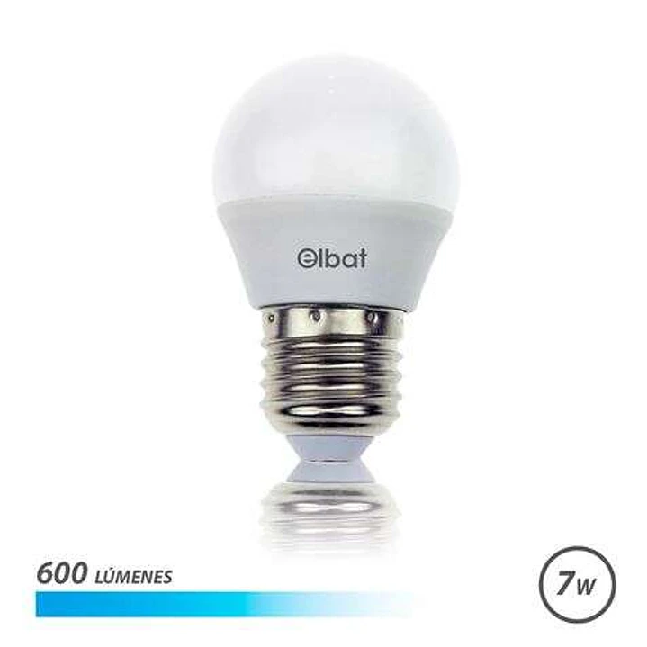Elbat Bombilla LED G45 7W 600LM E27 Luz Fria - Ahorro de Energia - Larga Vida Util - Bajo Consumo - Color Blanco 1