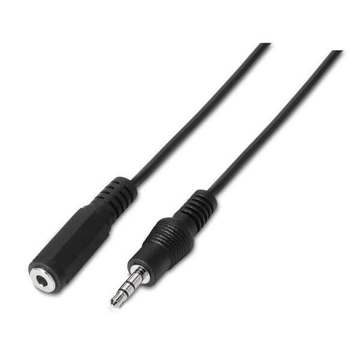 Aisens Cable Audio Estereo - JACK 3.5/M-JACK 3.5/H - 1.5m - Color Negro 1