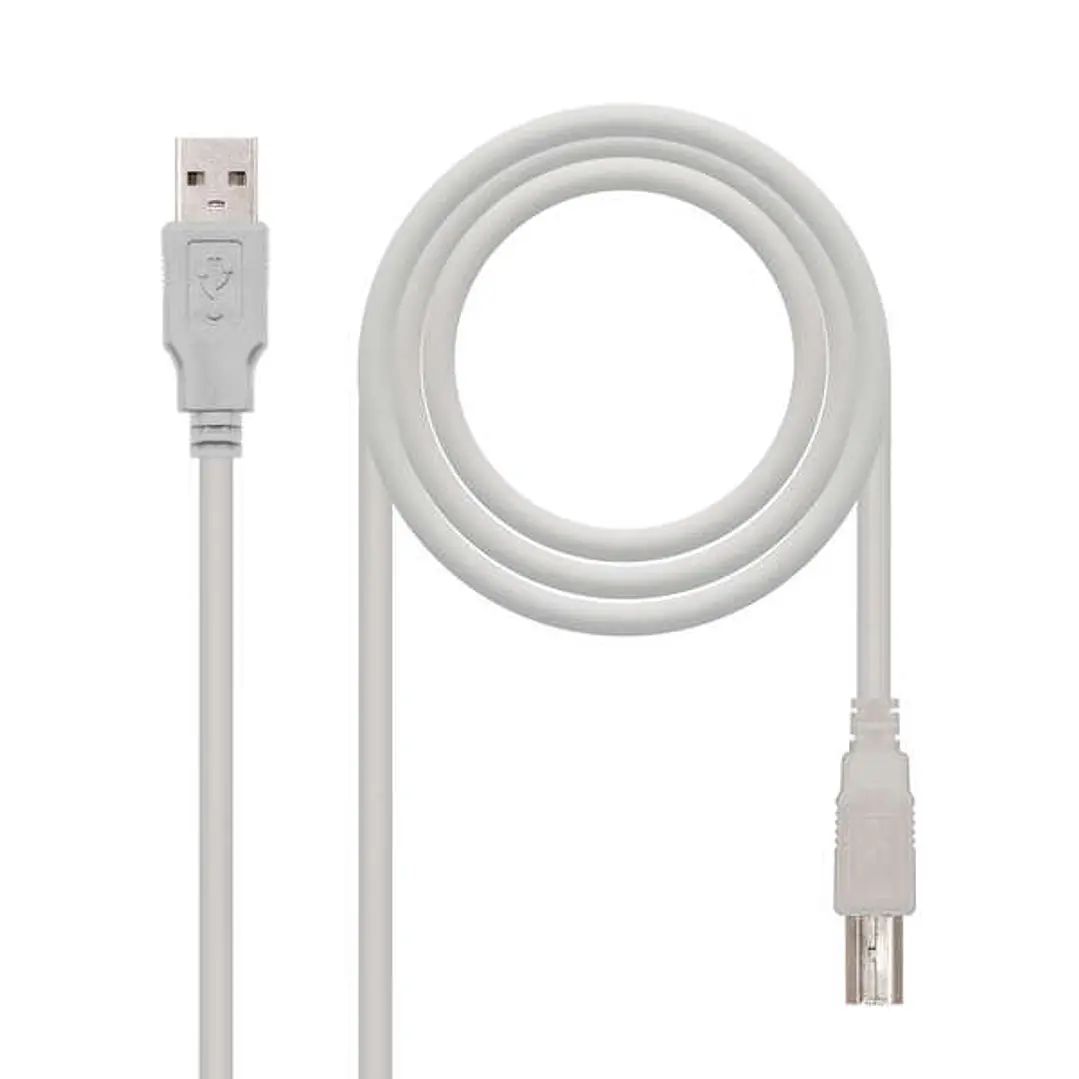 Nanocable Cable de Impresora USB-A 2.0 Macho a USB-B Macho 3m 1