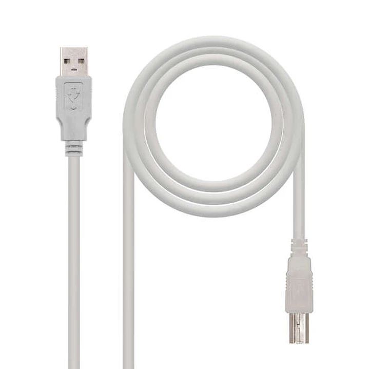 Nanocable Cable de Impresora USB-A 2.0 Macho a USB-B Macho 3m 1