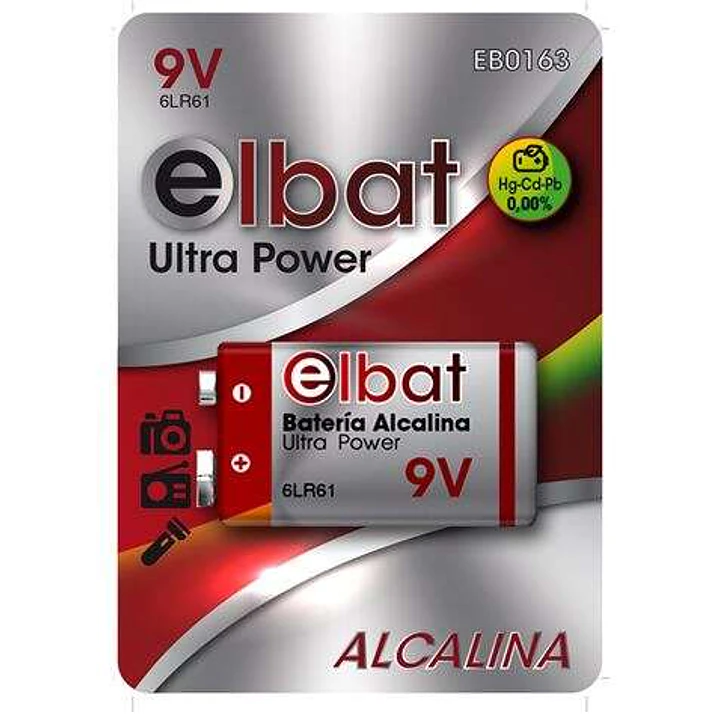 Elbat Pila Alcalina 6LR61/9V 1
