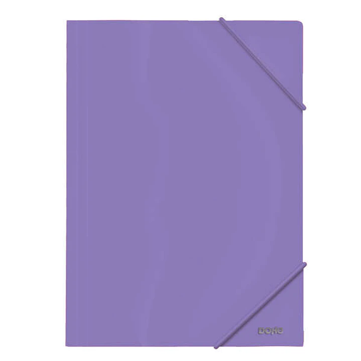 Dohe Carpeta de Gomas con Tres Solapas - 600 Micras - Fabricadas en Polipropileno Opaco Cristal - Cierre de Gomas Redondas 1