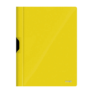 Dohe Dossier con Clip Metalico - Tamaño A4 - Fabricado en Polipropileno Opaco de 350 Micras - Color Amarillo