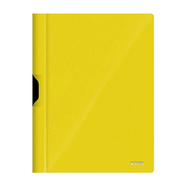 Dohe Dossier con Clip Metalico - Tamaño A4 - Fabricado en Polipropileno Opaco de 350 Micras - Color Amarillo 1