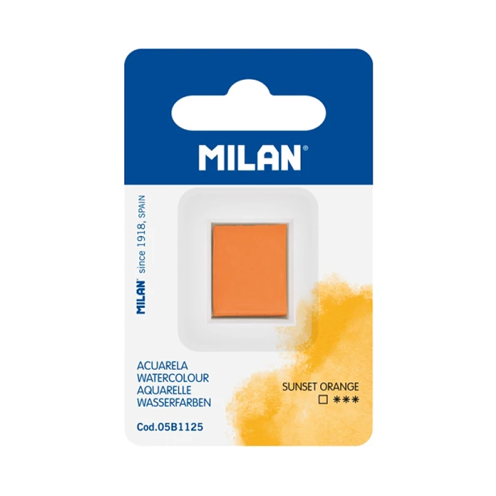 Milan Art Acuarela de Recambio - Medio Godet - Color Naranja 1