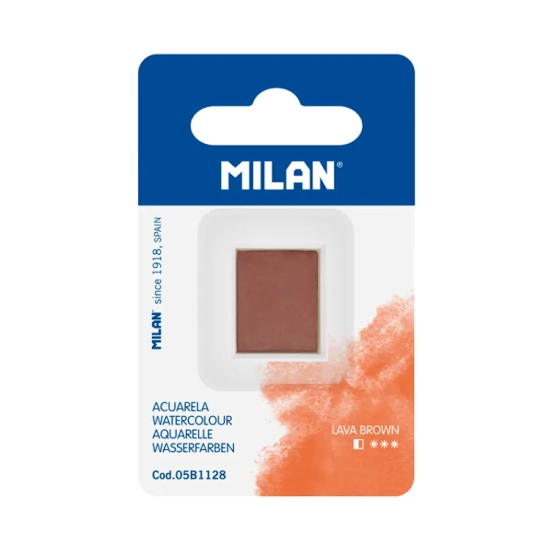 Milan Art Acuarela de Recambio - Medio Godet - Color Marron 1