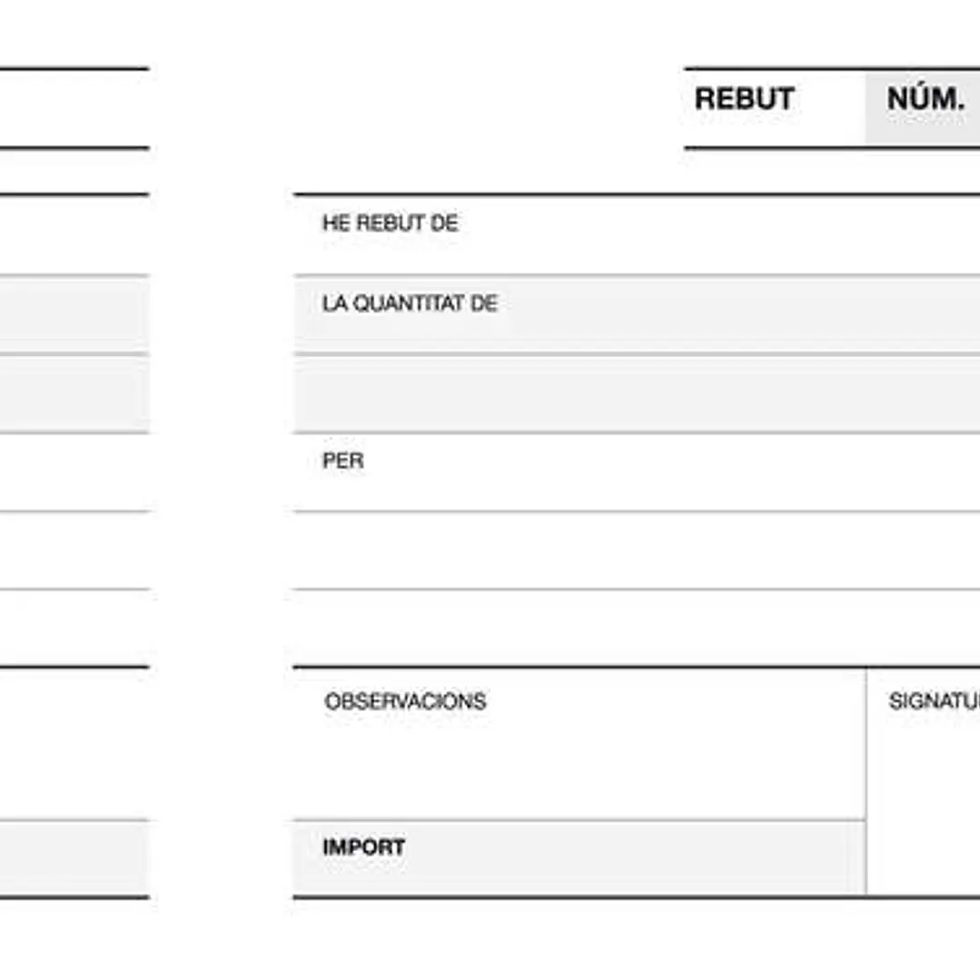 Apli Talonario Recibo 1/3 Apaisado Lito A-16 - Papel Autocopiativo - 50 Hojas - Numeracion Secuencial - Tamaño 210x99mm - Blanco 1
