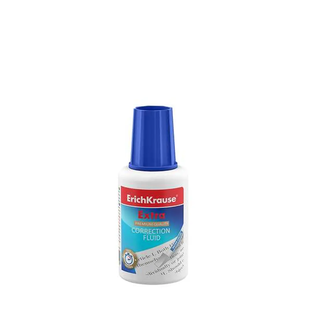 Erichkrause Extra Corrector Liquido con Esponja 20gr - Secado Rapido - Eficiente y Economico - Color Blanco 1