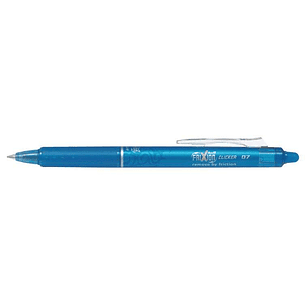 Pilot Frixion Clicker Boligrafo de Gel Borrable Retractil - Punta de Bola 0.7mm - Trazo 0.4mm - Grip Ergonomico - Color Azul Claro