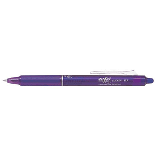 Pilot Frixion Clicker Boligrafo de Gel Borrable Retractil - Punta de Bola 0.7mm - Trazo 0.4mm - Grip Ergonomico - Color Violeta