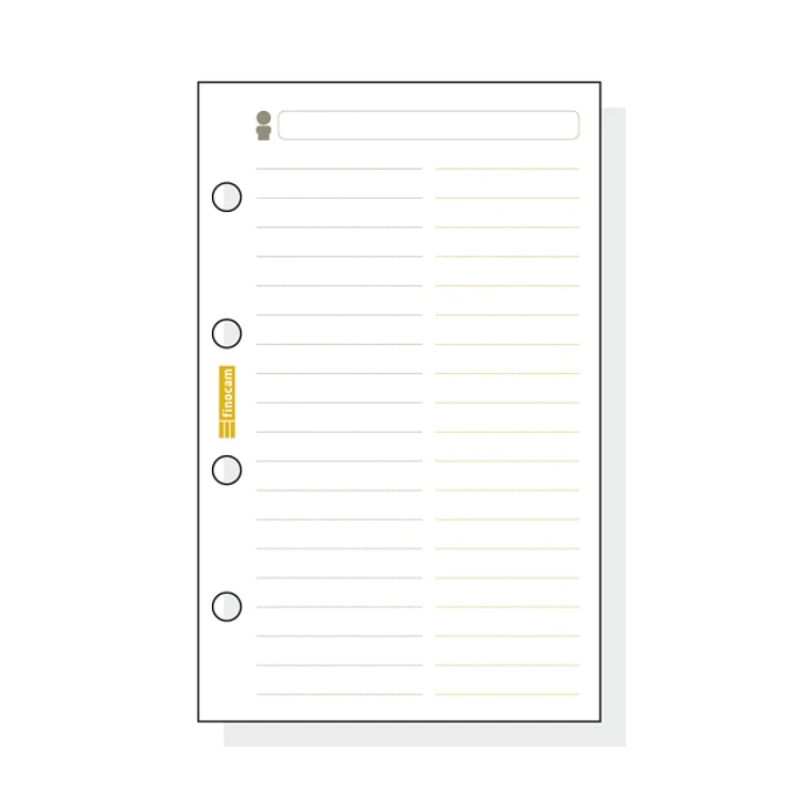 Finocam C154 Recambio Telefonico para Agendas Classic - Formato 601 - 56x89x5mm - Color Blanco 1