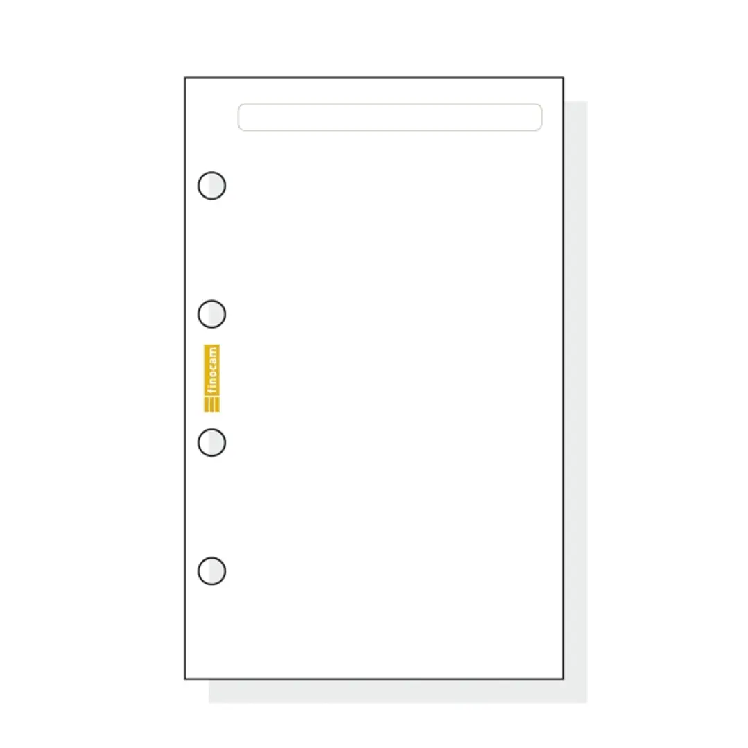 Finocam C142 Notas de Recambio para Agendas Classic - Liso - Formato 601 - 56x89x5mm - Color Blanco 1