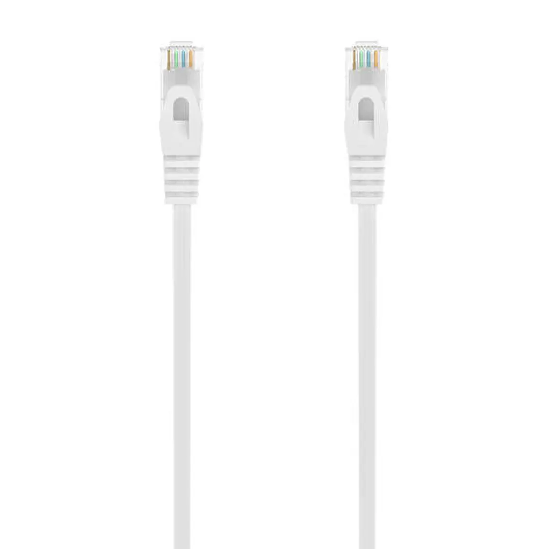 Aisens Cable de Red Latiguillo RJ45 LSZH Cat.6A 500 MHZ UTP AWG24 - 1m - Libre de Halogenos - 10 Gigabit/s - Color Blanco 1