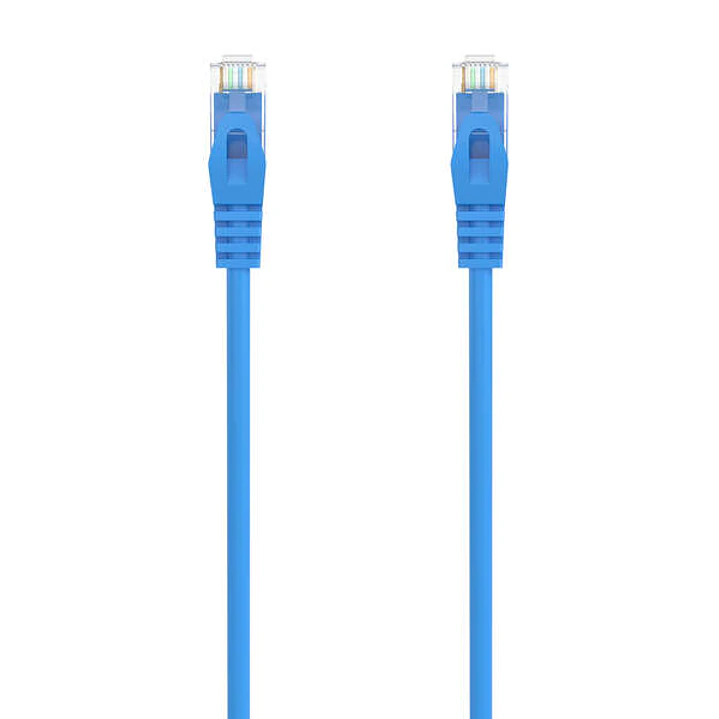 Aisens Cable de Red Latiguillo RJ45 LSZH Cat.6A 500 MHZ UTP AWG24 - 1m - Libre de Halogenos - 10 Gigabit/s - Color Azul 1