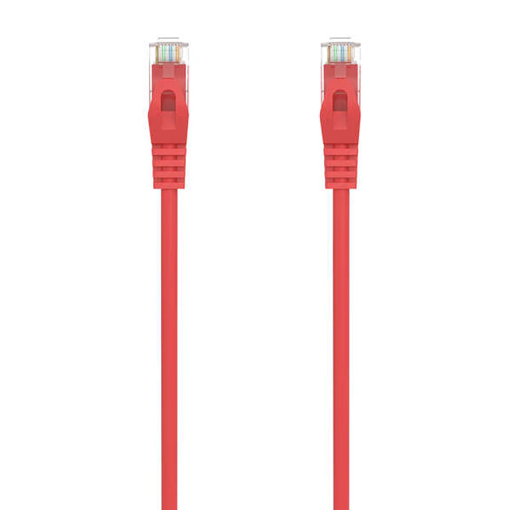 Aisens Cable de Red Latiguillo RJ45 LSZH Cat.6A 500 MHZ UTP AWG24 - 1m - Libre de Halogenos - 10 Gigabit/s - Color Rojo 1