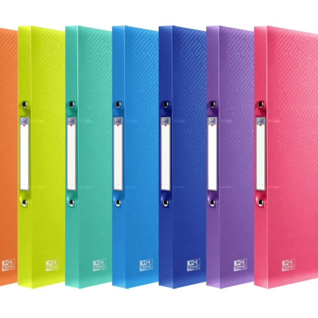 Oxford Urban Carpeta de Anillas A4 - Tapa Plastico Resistente - 2 Anillas de 15mm - Lomo Amplio de 20mm - Colores Surtidos 1