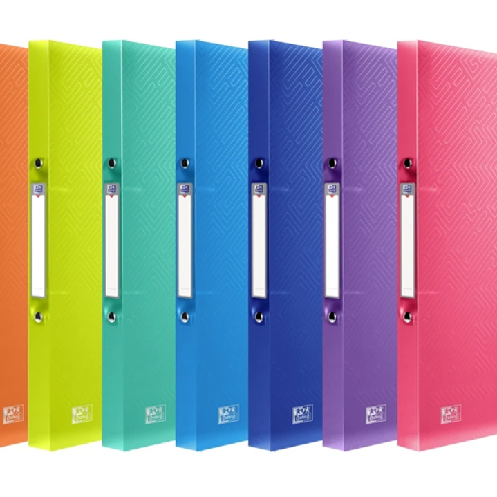 Oxford Urban Carpeta de Anillas A4 - Tapa Plastico Resistente - 2 Anillas de 15mm - Lomo Amplio de 20mm - Colores Surtidos 1