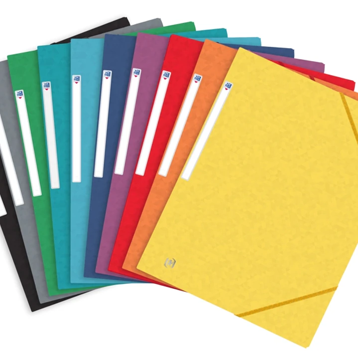 Oxford Top File+ Carpeta de Gomas A4+ - Tapa Blanda - 3 Solapas - Lomo 20mm - Colores Surtidos 1