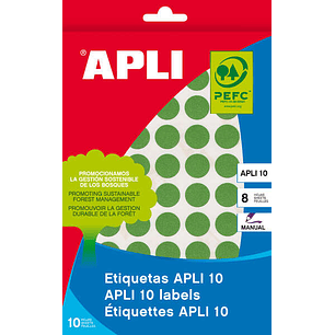 Apli Etiquetas Minibolsa Colores Surtidos Ø 19.0mm 5 Hojas