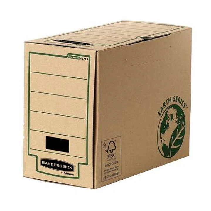 Fellowes Bankers Box Earth Caja de Archivo Definitivo Folio 150mm - Montaje Manual - Carton Reciclado Certificacion FSC - Color Marron 1