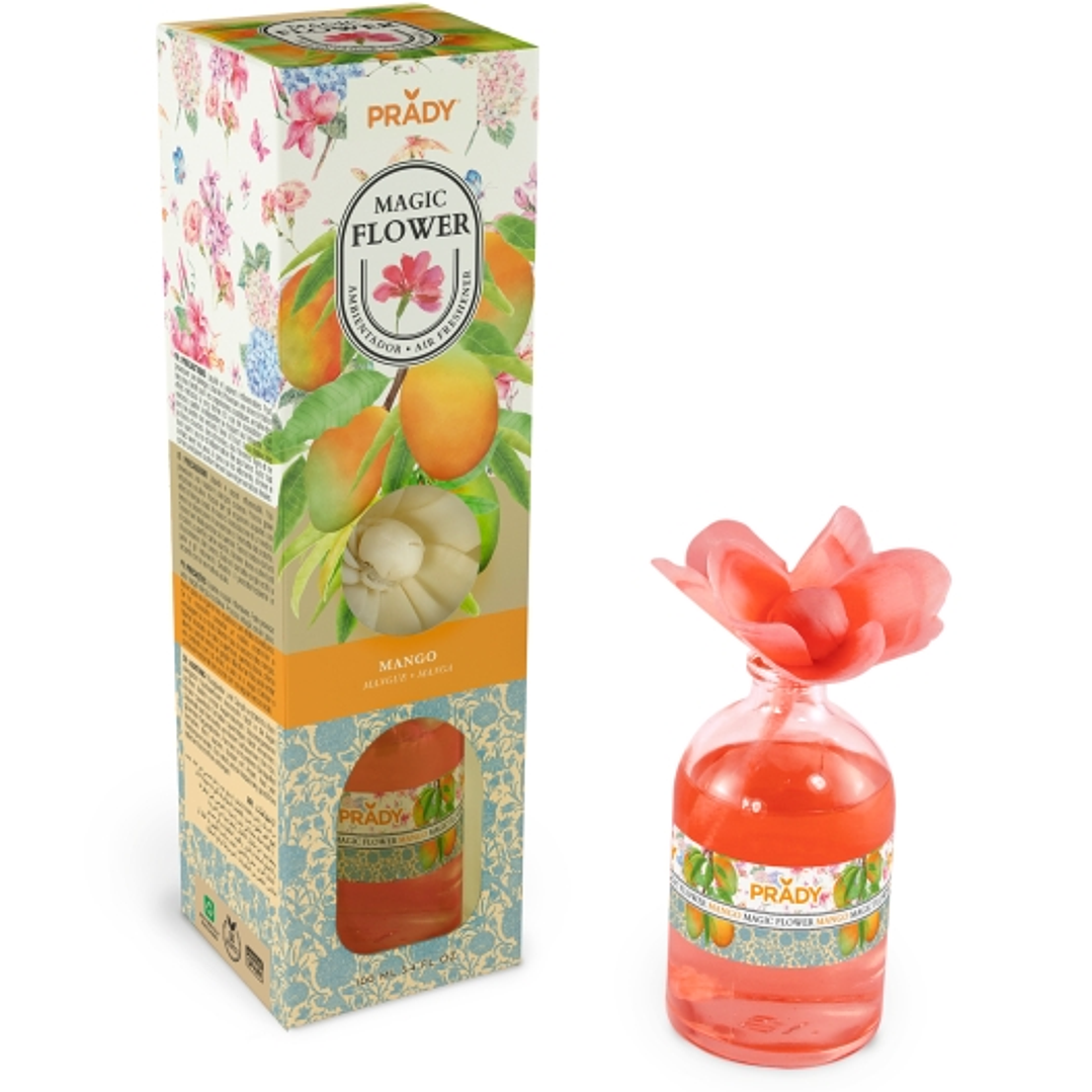 Prady Ambientador Magic Flower Mango - Frasco de Cristal 100ml 1