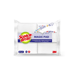 Scotch-Brite Magic Pad Pack de 2 Esponjas Magica de Limpieza - Color Blanco