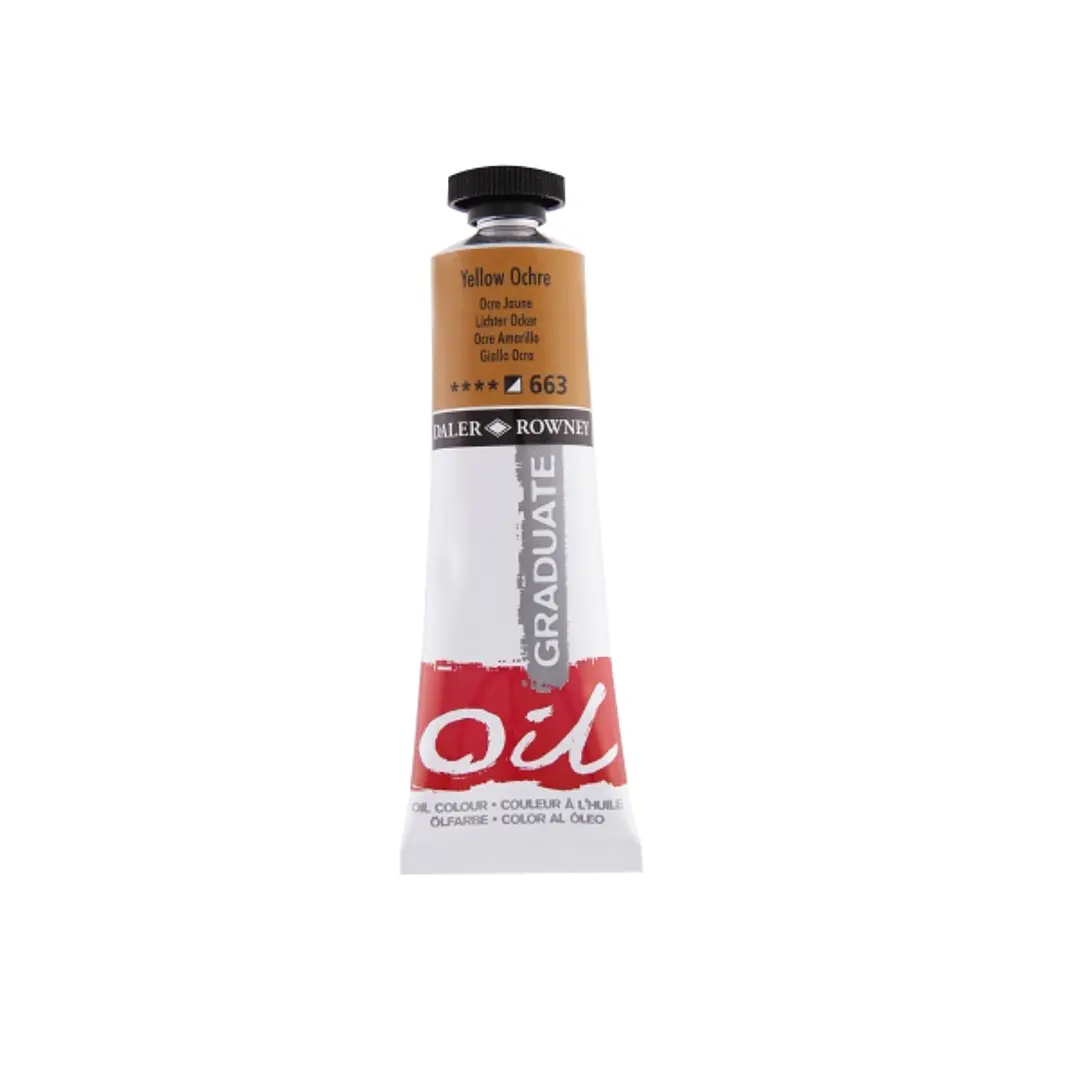 Daler Rowney Graduate Pintura al Oleo - Tubo de Aluminio - 38ml - Color Ocre Amarillo 1