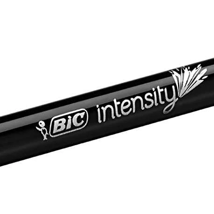 Bic Intensity Fine Rotulador de Punta Fina de 0.8mm - Trazo de 0.4mm - Tinta con Base de Agua - Color Azul 1