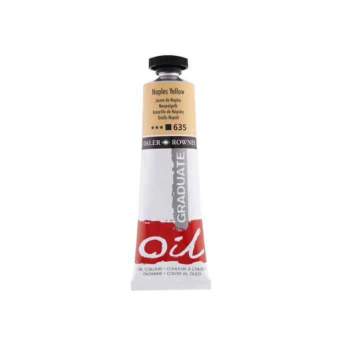 Daler Rowney Graduate Pintura al Oleo - Tubo de Aluminio - 38ml - Color Amarillo de Napoles 1